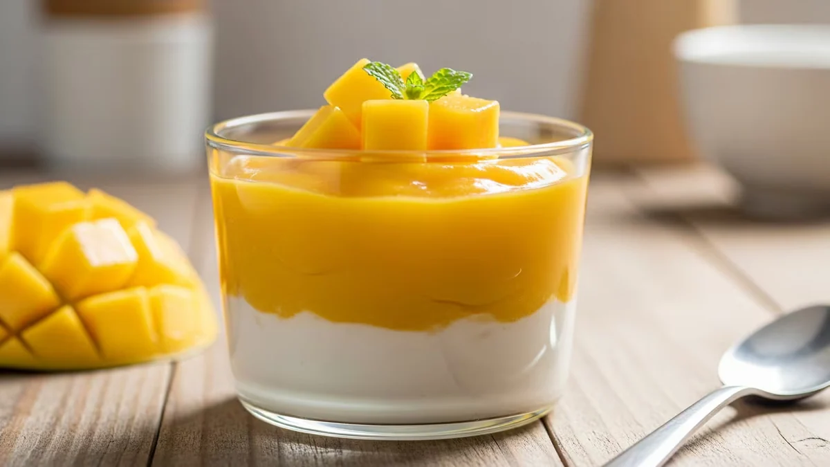 Postre de mango bajo en azúcar: una opción fresca, cremosa y fácil para disfrutar en casa
