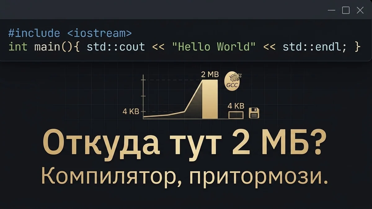 C++: Как мы докатились до Hello World в 2 МБ