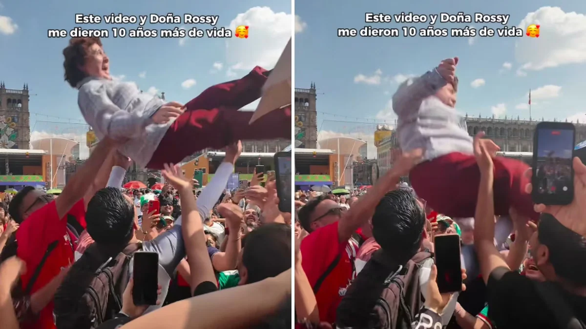 Señora de 80 años experimenta el ‘Quiere volar’ en el Zócalo y se vuelve viral
