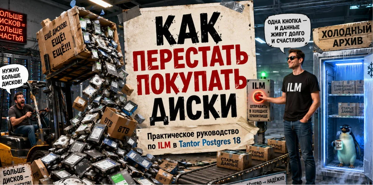 Как перестать покупать диски, или Практическое руководство по ILM в Tantor Postgres 18