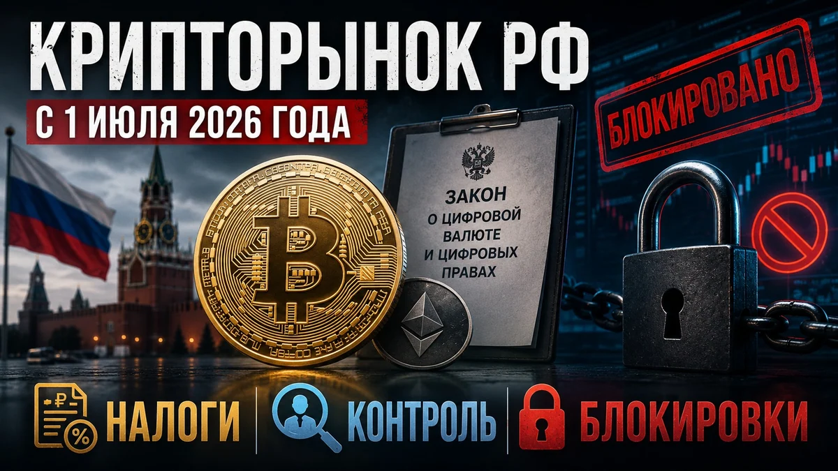 Крипторынок в РФ с 1 июля 2026: от хаотичного P2P к налоговому контролю и блокировкам