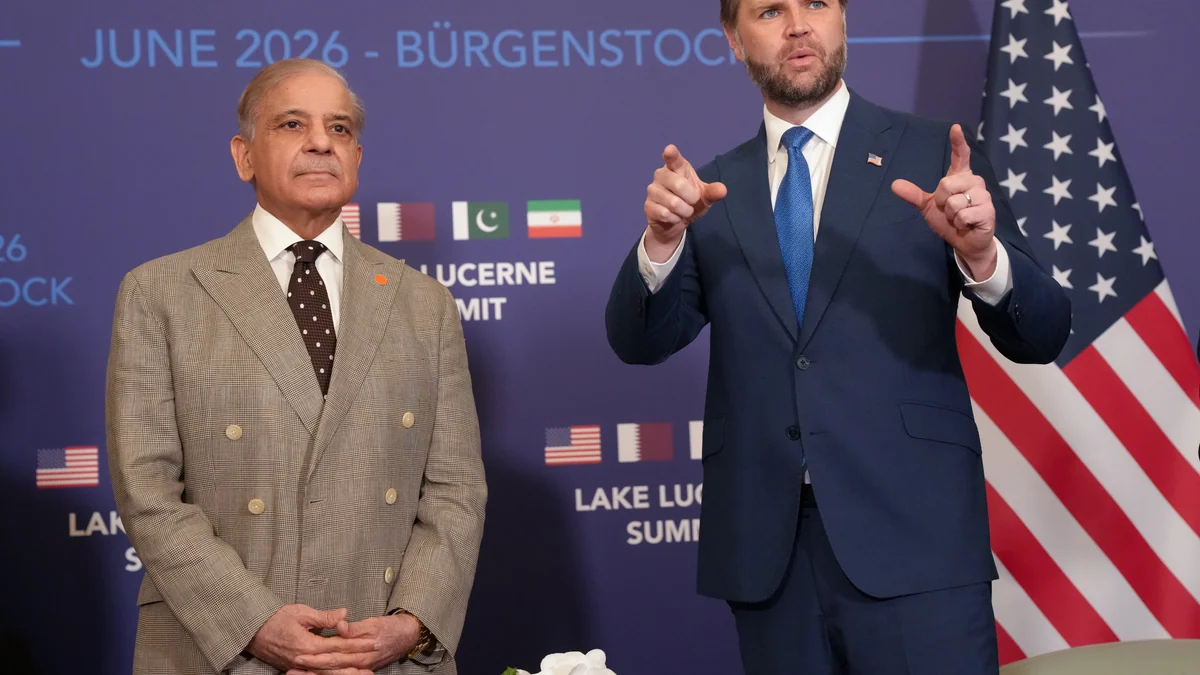 Trump threatens to 'hit Iran very hard again' while Vance in Switzerland for talks