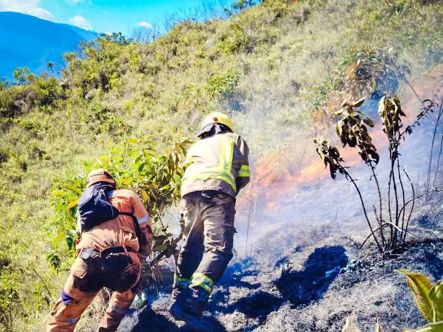 Autoridades en Santander piden al Gobierno nacional apoyo aéreo para combatir el incendio forestal