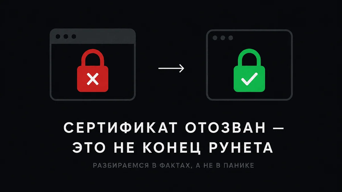 Отозвали сертификат у MAX и VK: разбираемся, что это технически значит — и почему это не «конец Рунета»