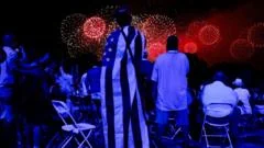 US marks its 250th birthday with fireworks, flyovers and extreme weather