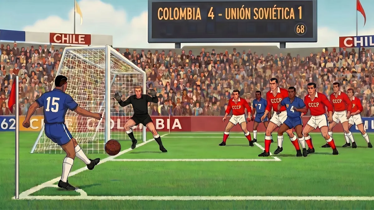 Colombia y el “Milagro de Arica” en el Mundial Chile 1962: la historia del 4-4 contra la Unión Soviética y el gol olímpico de Marcos Coll
