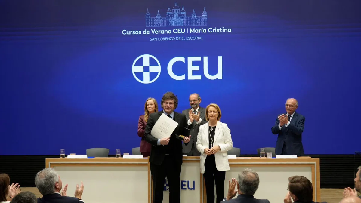 Javier Milei recibió una distinción en Madrid y volvió a defender los resultados económicos de su gestión