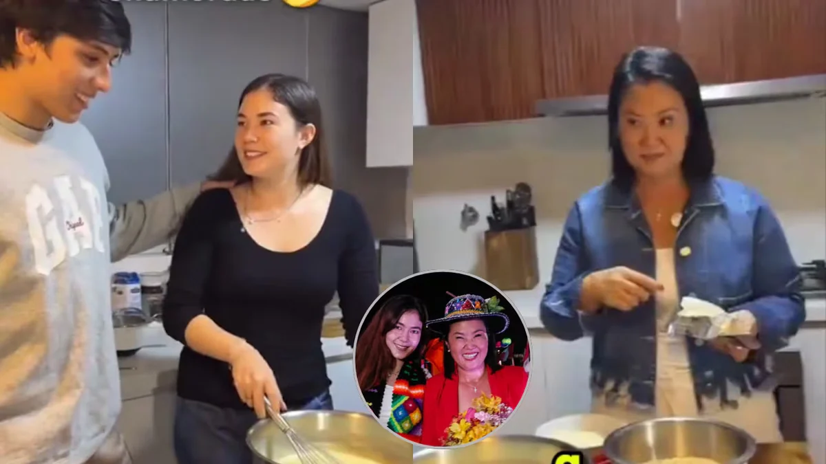 Kyara Villanella presentó a su novio en un live de cocina con Keiko Fujimori y el momento se volvió viral: “¿Ataque de pánico?