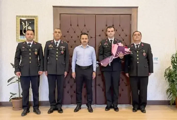 Kaymakam Erciyas’a jandarmadan ziyaret
