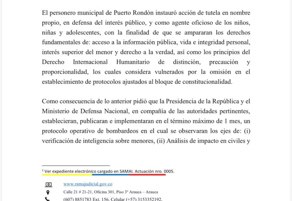 Gustavo Petro tendrá que detener bombardeos contra grupos ilegales en Arauca: juzgado ordenó revisar los protocolos para proteger a menores de edad
