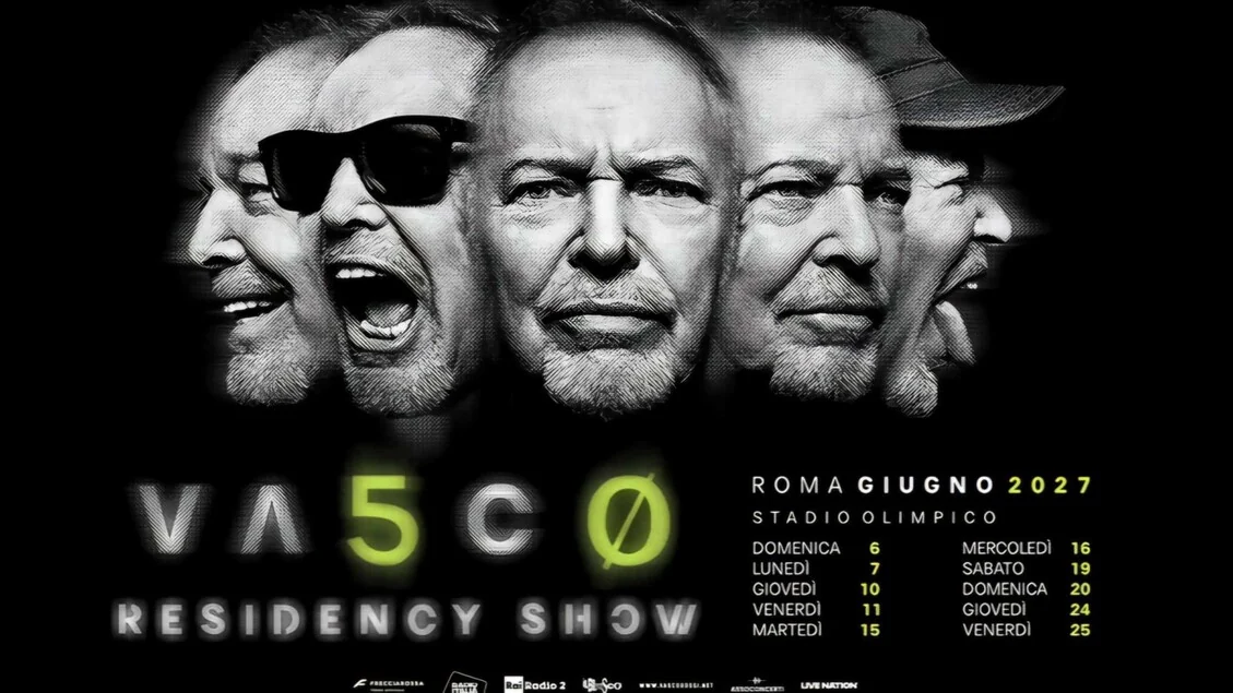 Vasco, per 50 anni di carriera 10 date all'Olimpico a Roma tra il 6 e il 25 giugno '27