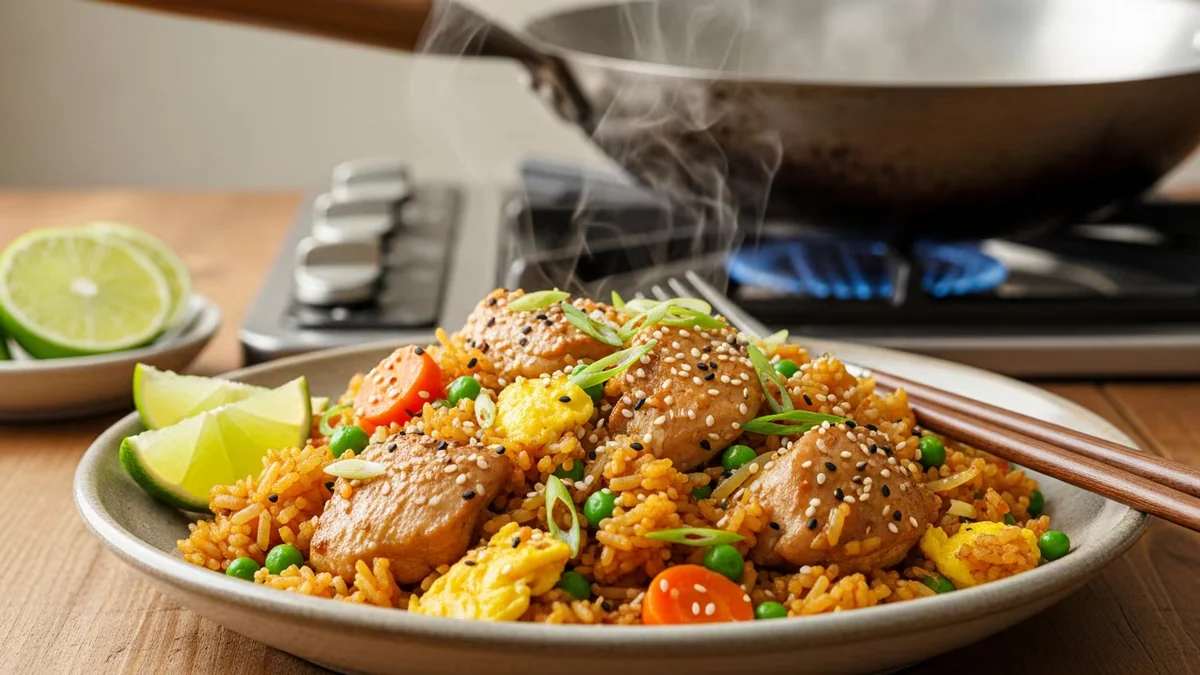 Arroz con pollo al estilo oriental: la receta fácil que llenará tu cocina de sabor y aroma