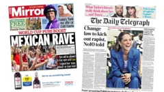 'World cup pubs boost' and 'Kate holds court'