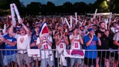 New Yorkers celebrate a thrilling possibility: The Knicks could soon be champions