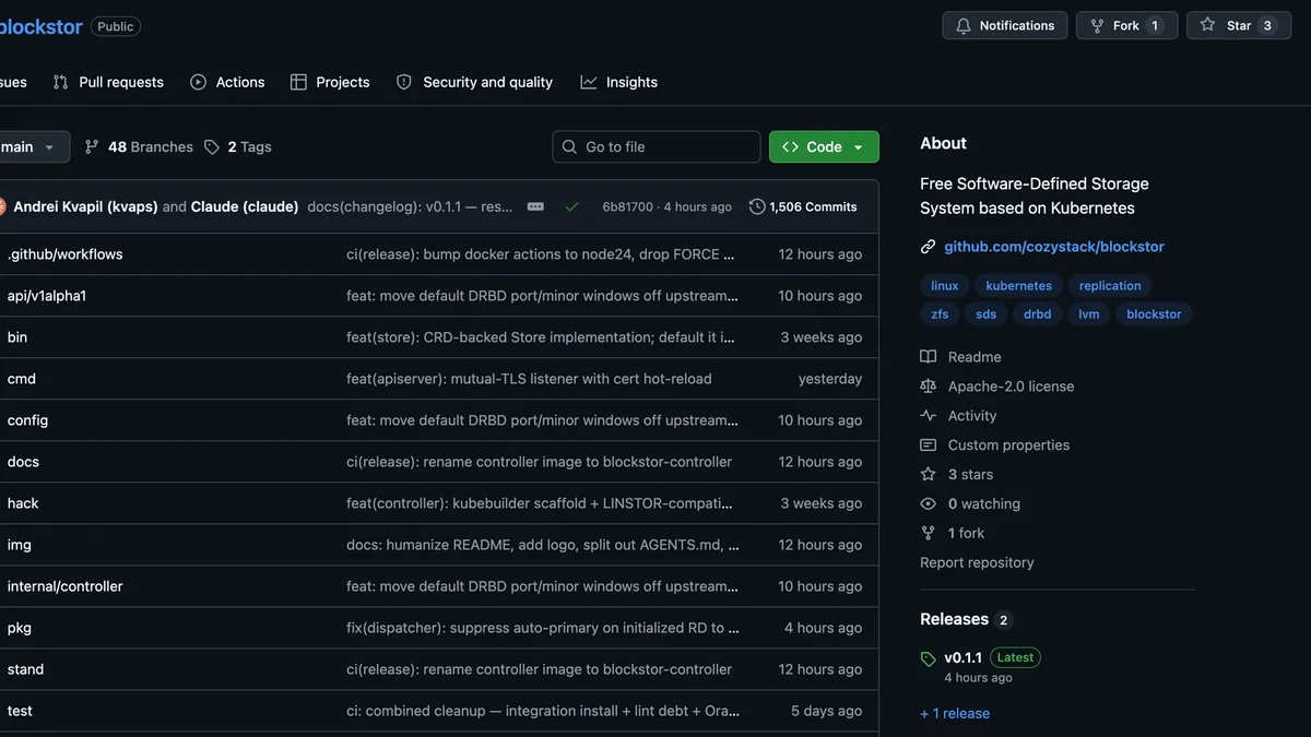 Blockstor: Kubernetes-native альтернатива LINSTOR, которую мы готовим как отдельный CNCF-проект