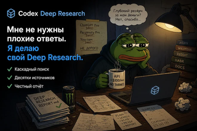 Deep Research для бедных поверх Codex
