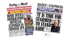 The Papers: 'Official exposed as Chinese spy' and 'Time for Starmer to stand aside'