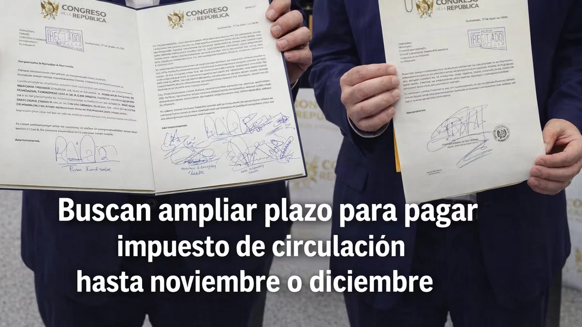 Dos iniciativas en el Congreso de Guatemala buscan extender el pago del impuesto de circulación hasta noviembre o diciembre