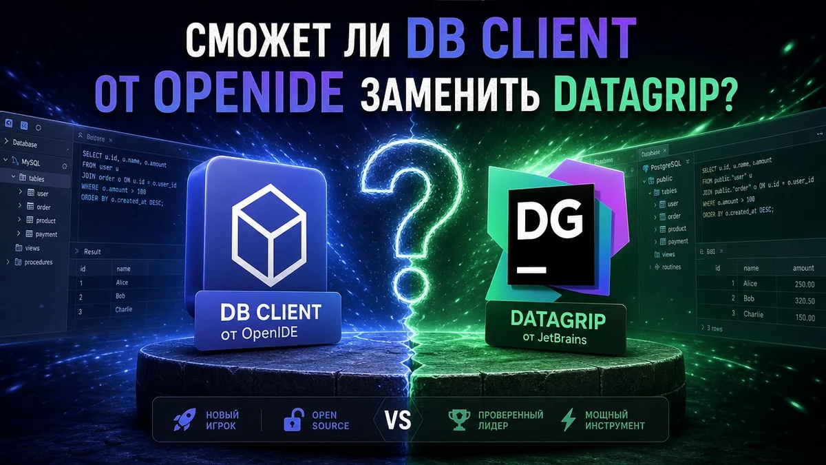 Сможет ли DB Client от OpenIDE заменить DataGrip?