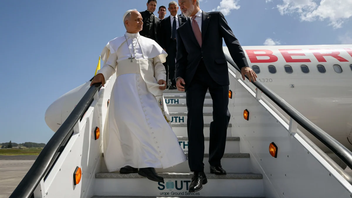Pope Leo XIV's flight home from Spain was grounded so the king came to his aid