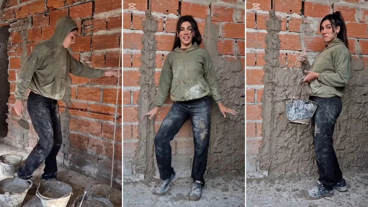 La mamá albañil que construye la habitación que le regalará a su hija: “Con este trabajo no necesito ir al gimnasio”