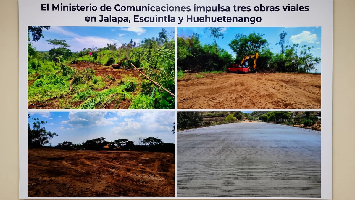 El Ministerio de Comunicaciones impulsa tres obras viales en Jalapa, Escuintla y Huehuetenango, Guatemala