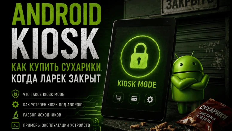 Android Kiosk: как купить сухарики, когда ларёк закрыт
