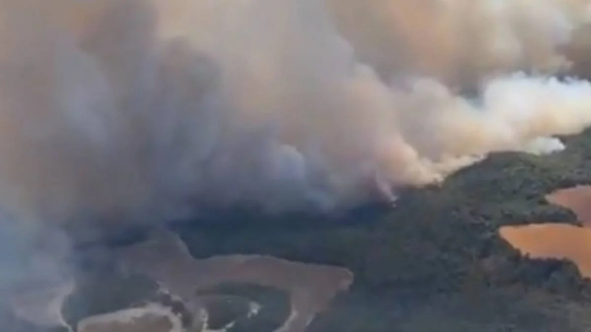 Un incendio en Leciñena (Zaragoza) arrasa mil hectáreas en dos horas y media