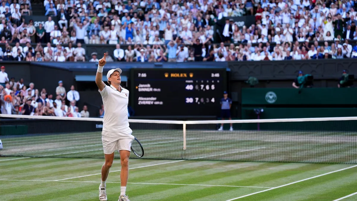 El tenista italiano Sinner se hace más grande ante Zverev con su segundo Wimbledon seguido