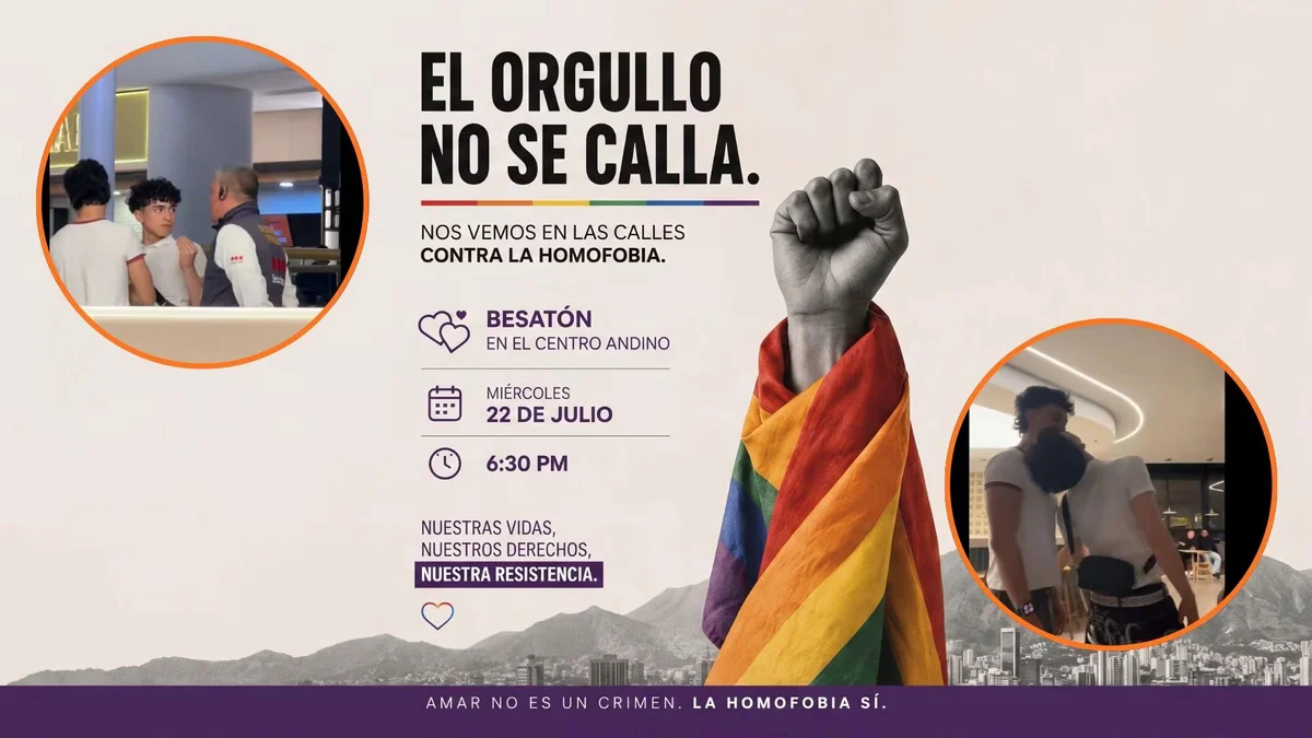 Activistas anunciaron ‘besatón’ en centro comercial Andino de Bogotá tras presunto acto de homofobia contra una pareja