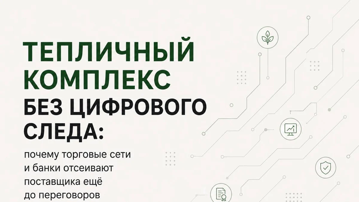 Цифровой двойник теплицы: почему B2B-сайт в агро — это не визитка, а точка принятия решения на 500 млн рублей