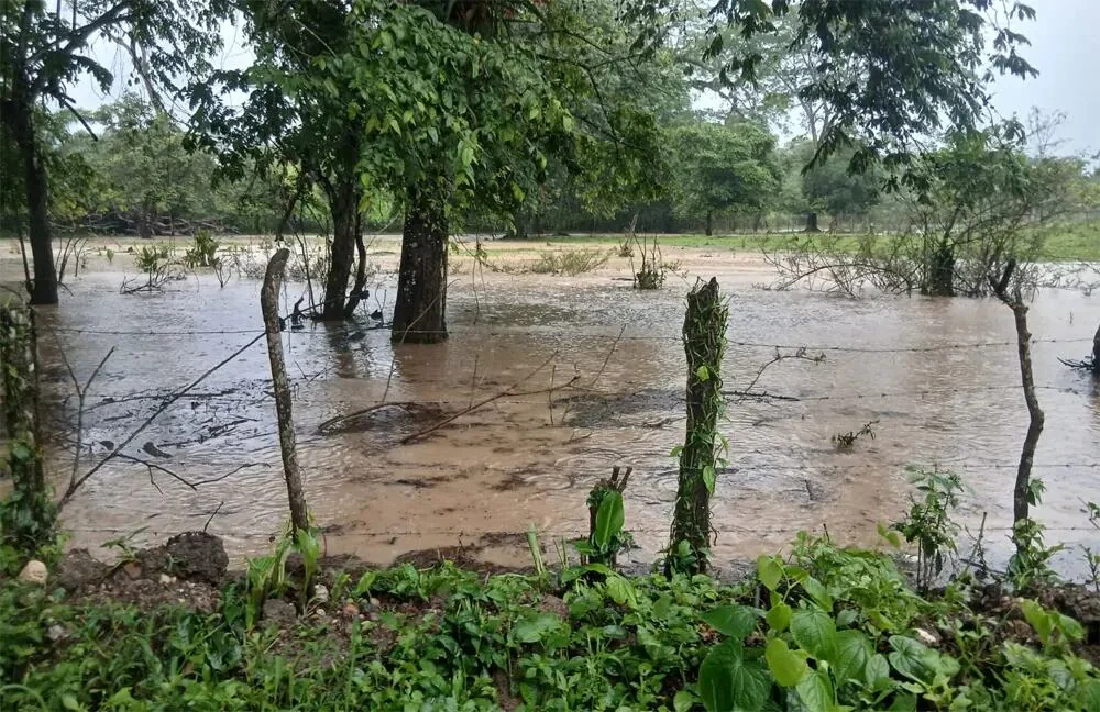 Desbordamiento de ríos por las lluvias deja incomunicadas varias comunidades de Catacamas, en Honduras