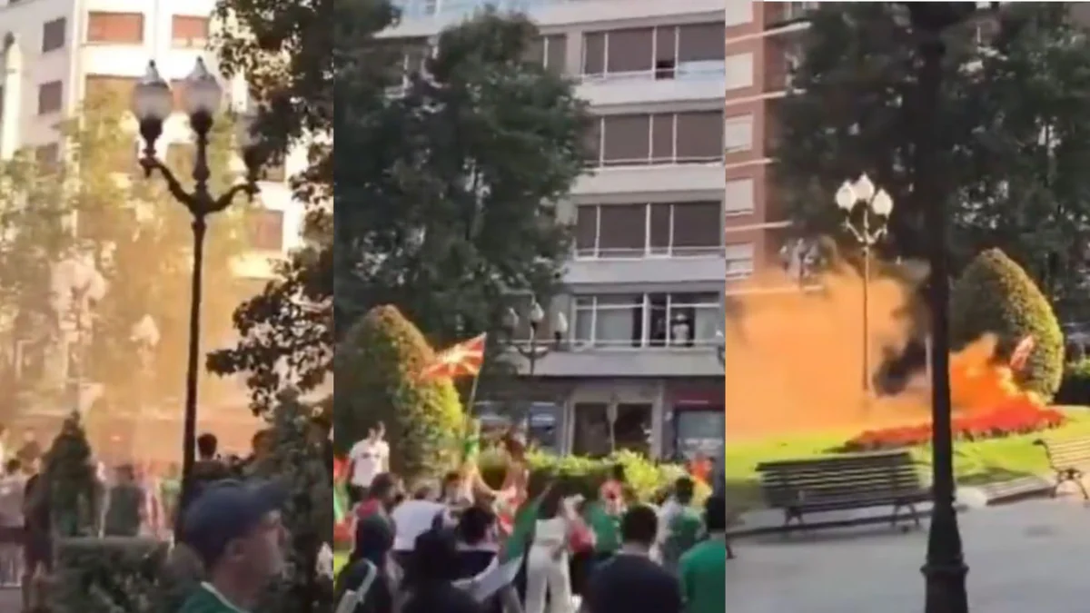 Disturbios en País Vasco durante la final del Mundial: unos encapuchados queman banderas de España en el pueblo de Oyarzabal e intentan boicoter la pantalla gigante del PP en Bilbao