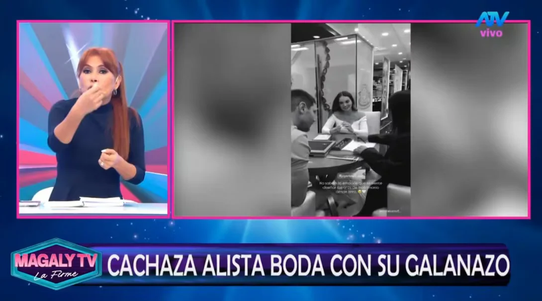 Magaly Medina cuestiona que Cachaza haga canje para sus aros de matrimonio: “¿Él no puede comprarlos?”