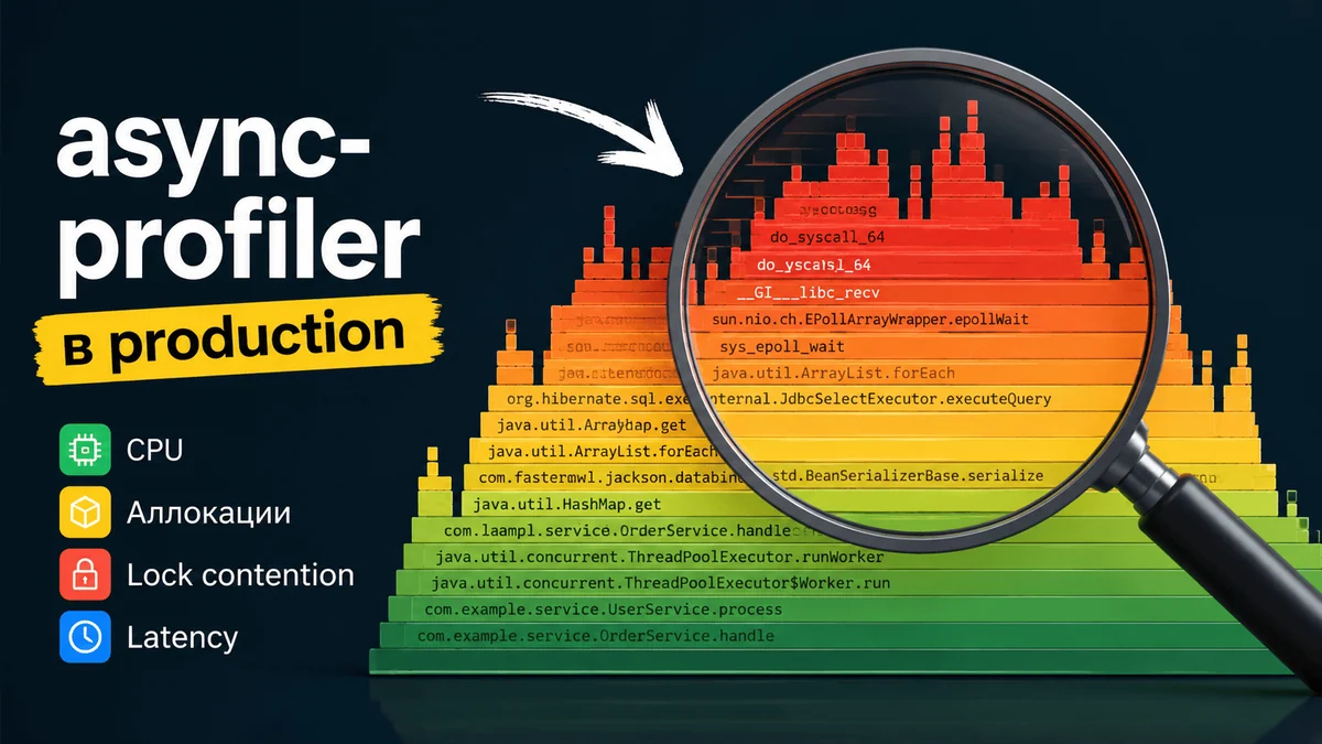 async‑profiler в production: CPU, аллокации, lock contention и чтение flame graph
