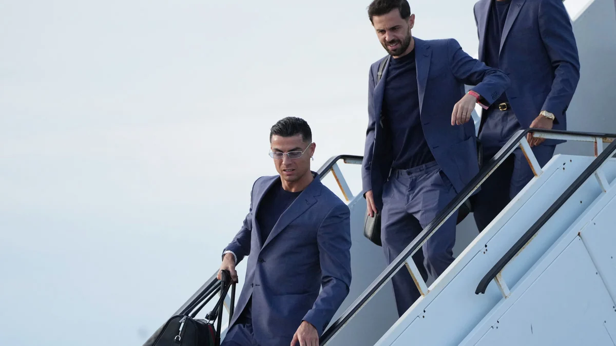 La Selección de Portugal llegó a Estados Unidos encabezada por Cristiano Ronaldo y Bernardo Silva