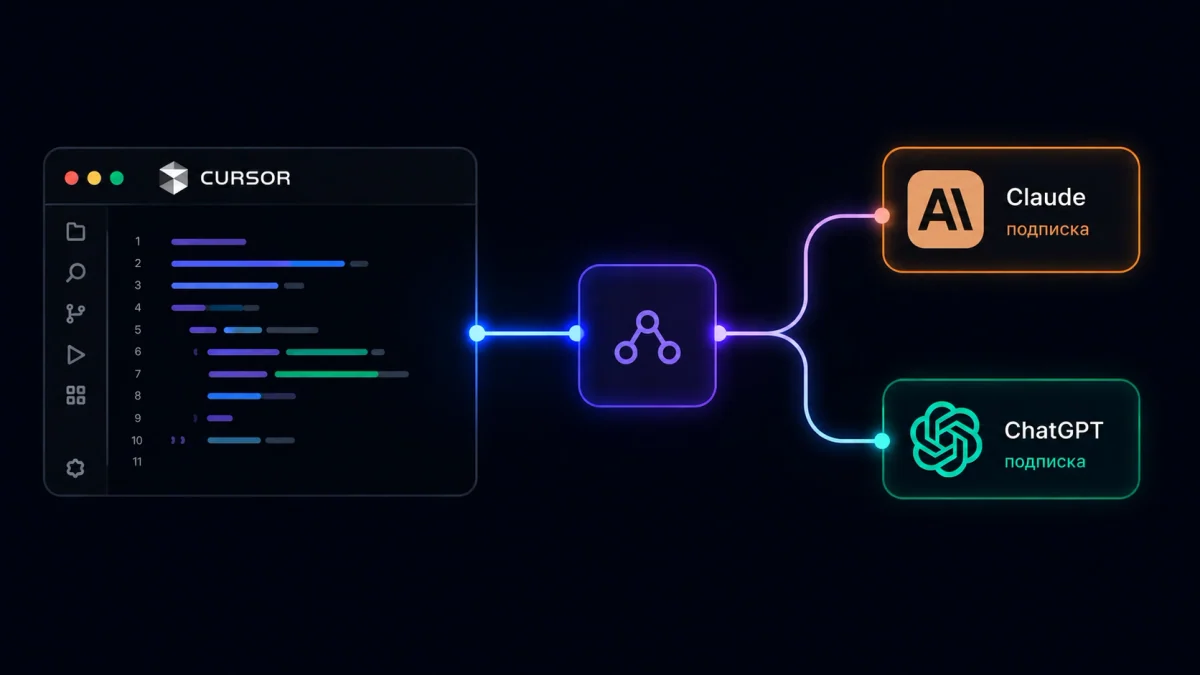 Как использовать подписку ChatGPT и Claude в Cursor без оплаты за API токены