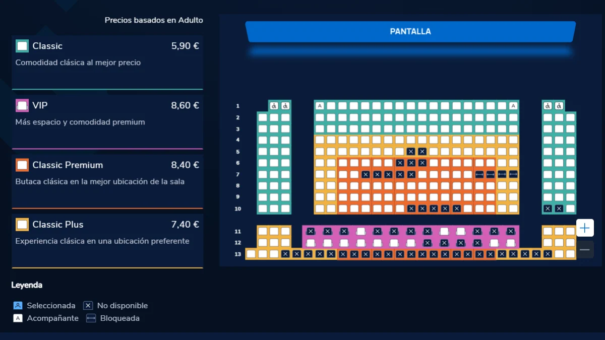 Cinesa implanta el modelo de las aerolíneas: cobrará un suplemento por las butacas mejor ubicadas