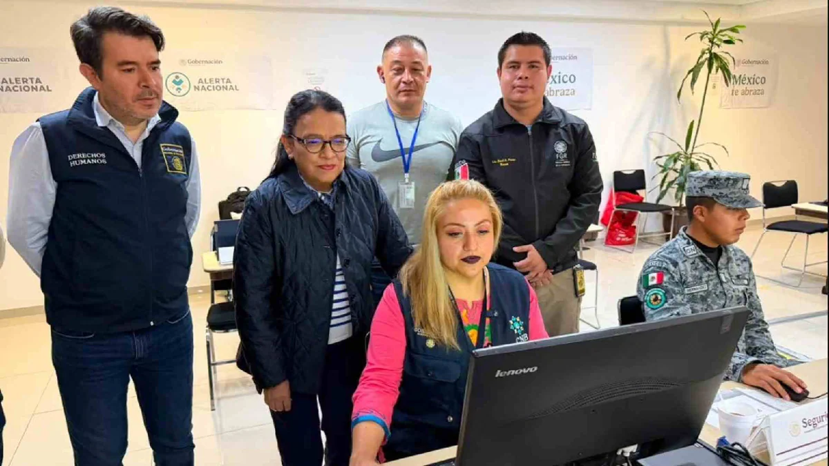 Rosa Icela supervisa trabajos en puesto de mando de la Alerta Nacional de Búsqueda Inmediata