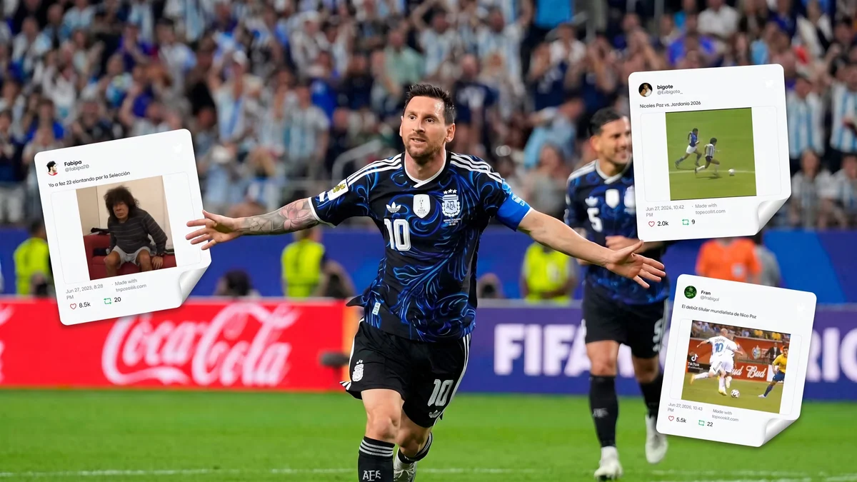 Los mejores memes del tercer triunfo de Argentina en el Mundial: Messi y el gol de Jordania, los focos