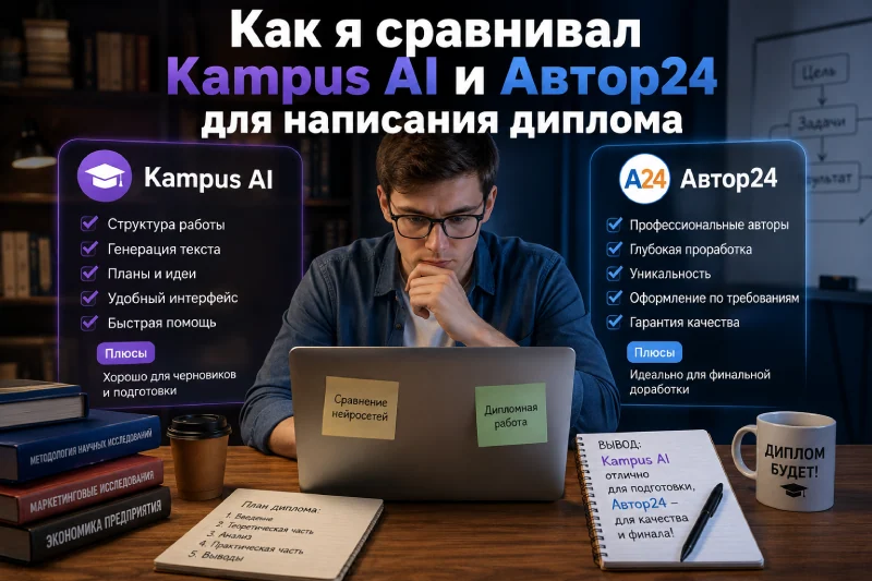 Как я генерировал курсовые работы и диплом с ИИ Kampus AI и Автор24