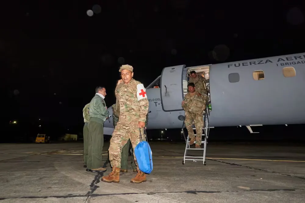 Regresó al país la misión argentina que trabajó en el doble terremoto de Venezuela