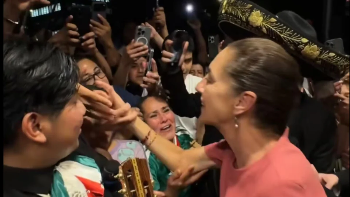 Con canciones, banderas y aplausos: así fue recibida Claudia Sheinbaum por la comunidad migrante en NY