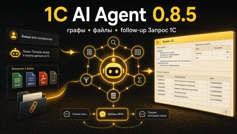 ИИ агент в 1С — графовый агент, файлы и нормальные follow-up запросы 1С