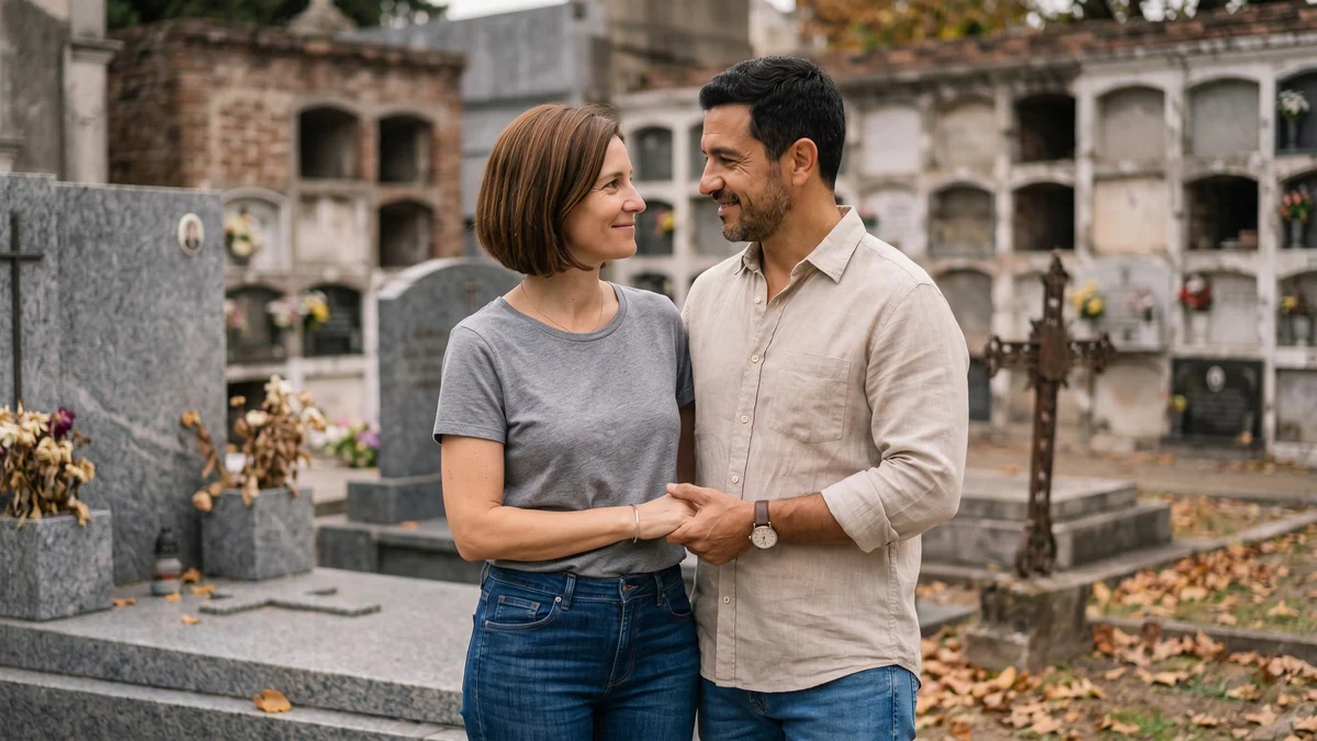 Un romance clandestino en el cementerio, flores rosadas y un hotel de medio pelo: la infidelidad que ayudó a perdonar a su marido