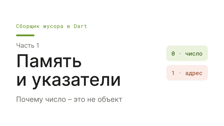 Сборщик мусора в Dart. Часть 1: память и указатели