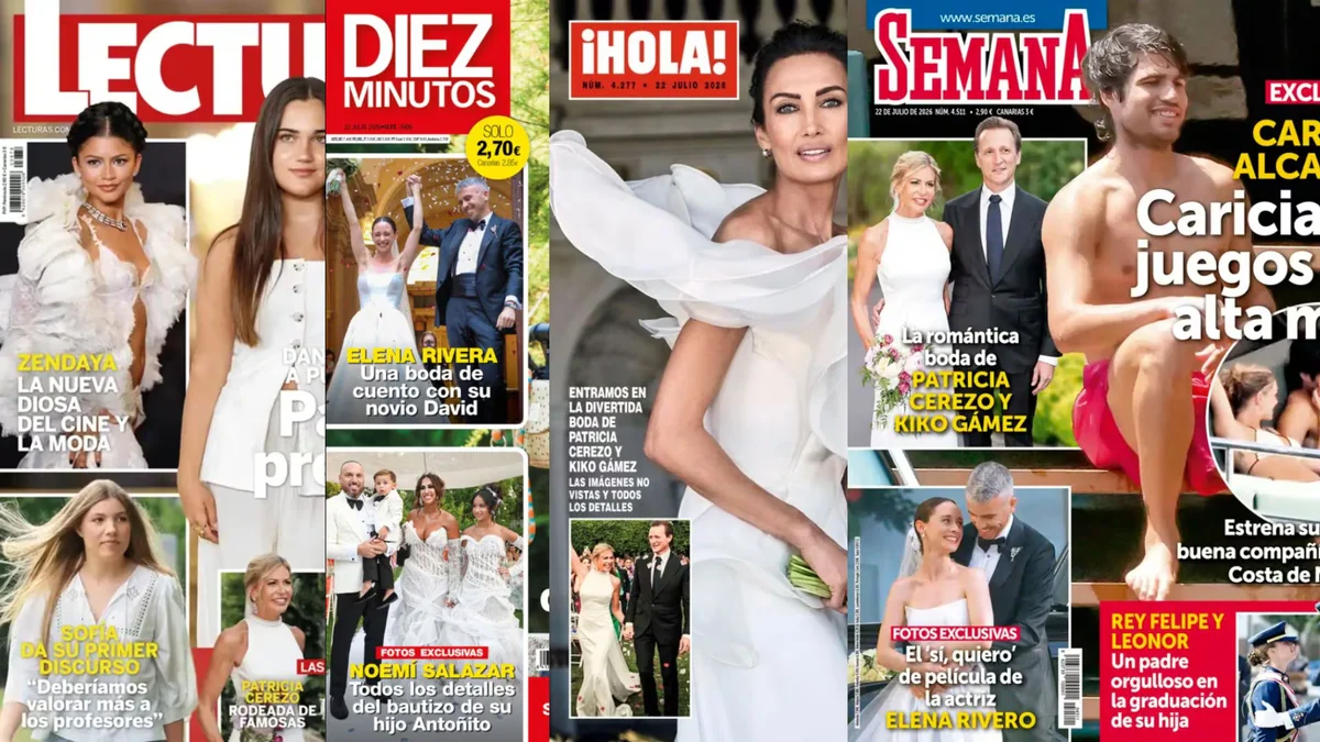 Las revistas del corazón esta semana: la exclusiva boda de Nieves Álvarez y el nuevo yate de Carlos Alcaraz