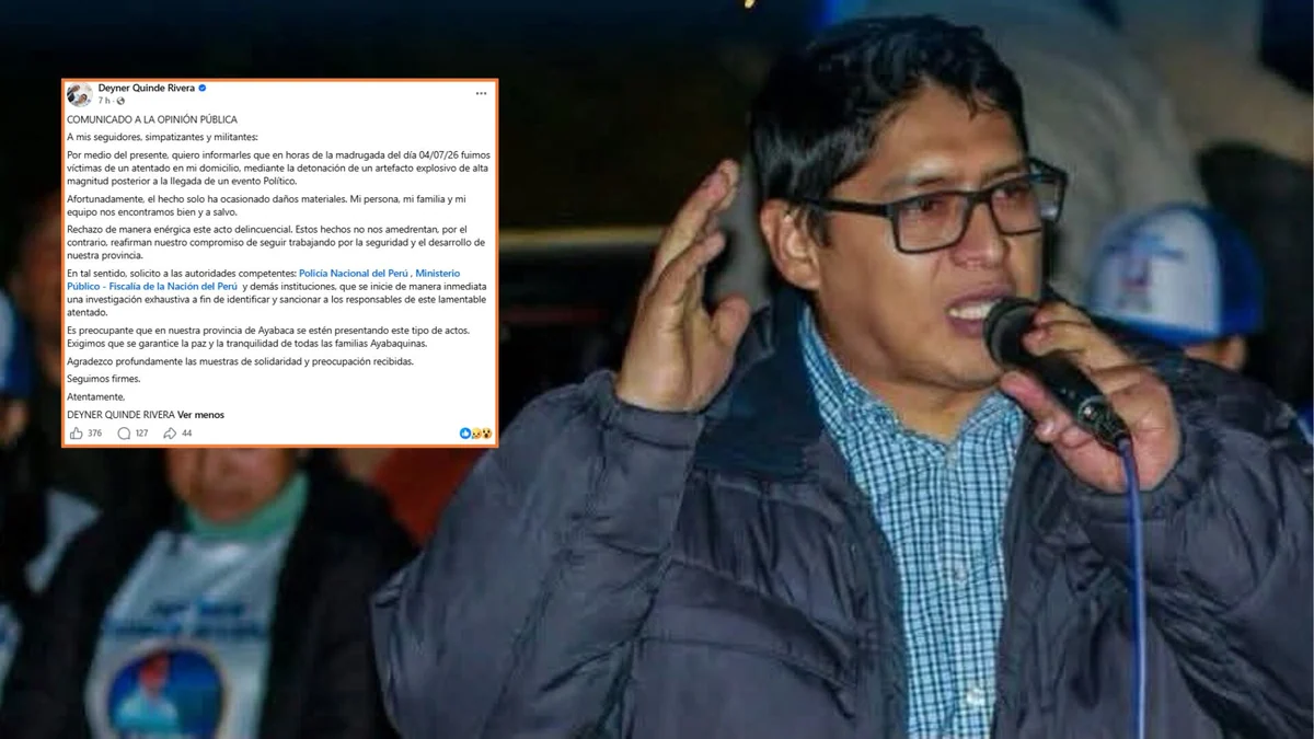 Elecciones Regionales 2026: atentan con explosivo contra la vivienda de candidato a la alcaldía de Ayabaca