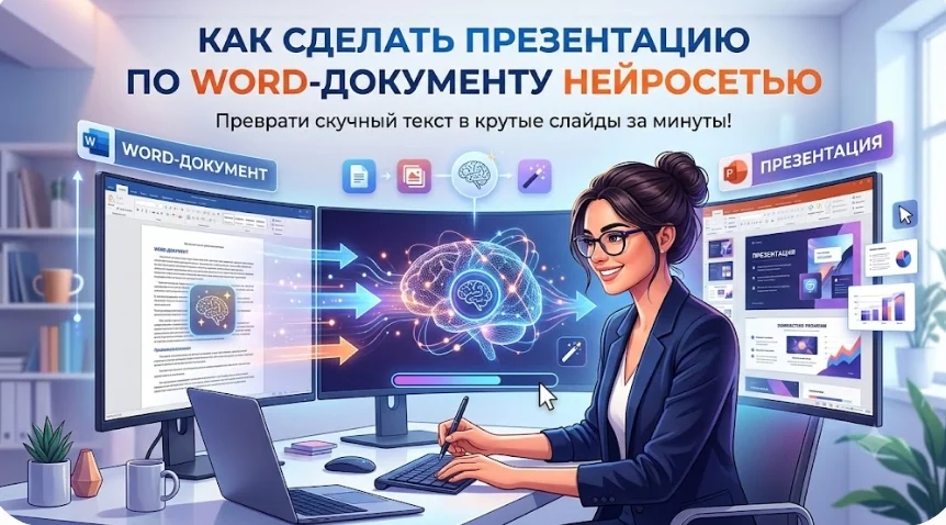 Как сделать презентацию по Word-документу нейросетью в 2026: ТОП-6 ИИ, которые соберут слайды из твоего текста