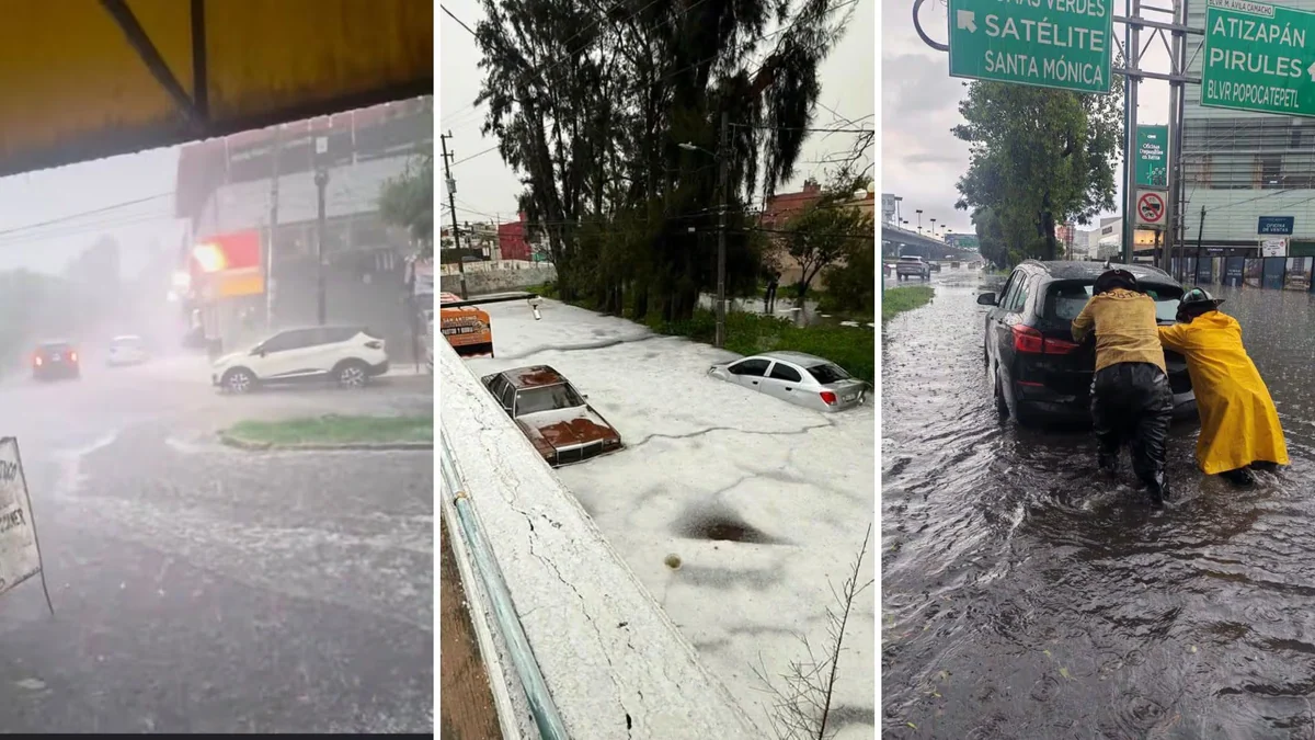 Fuertes lluvias provocan inundaciones y rescates en avenidas principales del Edomex